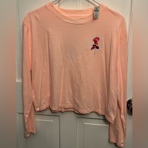 NWT PINK Rose Crop Top